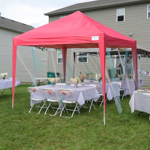  Quictent Upgraded Privacy 10x10 EZ Pop Up Canopy Tent Instant Folding Gazebo Canopy with Sidewalls & Mesh Windows Waterproof -8 Colors