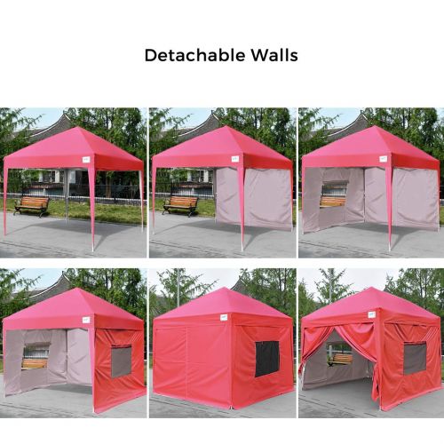  Quictent Upgraded Privacy 10x10 EZ Pop Up Canopy Tent Instant Folding Gazebo Canopy with Sidewalls & Mesh Windows Waterproof -8 Colors