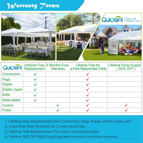  Quictent 10X30 Outdoor Canopy Gazebo Party Wedding Tent Screen House Sun Shade Shelter with Fully Enclosed Mesh Side Wall (10x30, White)
