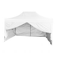 Quictent Silvox Waterproof 10x15 EZ Pop Up Canopy Gazebo Party Tent White Portable Pyramid-roofed Style