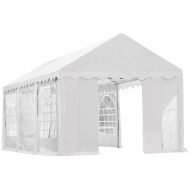 Quictent ShelterLogic Party Tent with Enclosure Kit, White, 10 x 20 ft.