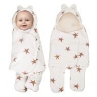 Quiet Cub Adjustable Newborn Baby Swaddle Blanket Wrap 0-12 Months 1 Pack Premium Cotton (White)