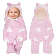 Quiet Cub Adjustable Newborn Baby Swaddle Blanket Wrap 0-12 Months 1 Pack Premium Cotton (Pink)