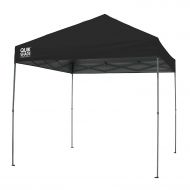 Quik Shade Expedition 10 x 10-Foot Instant Canopy, Straight Leg Outdoor Tent, 100 Square Feet of Shade for 8-12 People - Black