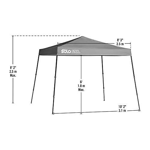  Quik Shade Solo Steel 11 x 11 ft. Slant Leg Canopy, Olive