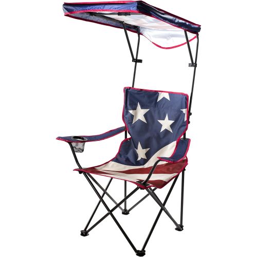  Quik Shade Adjustable Canopy Folding Shade Chair, American Flag