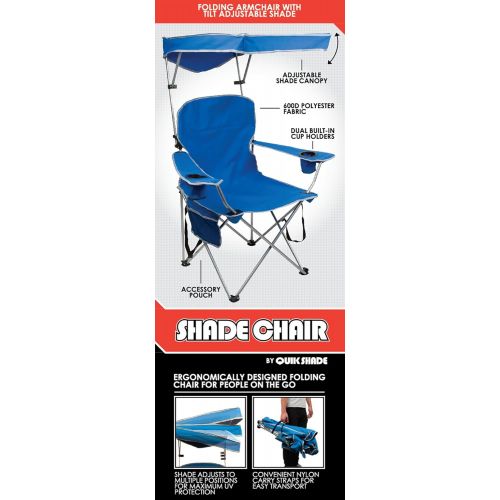  Quik Shade Adjustable Canopy Folding Camp Chair