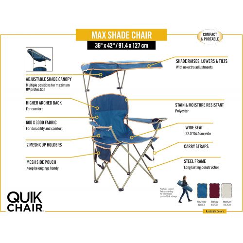  Quik Shade MAX Shade Chair, Blue