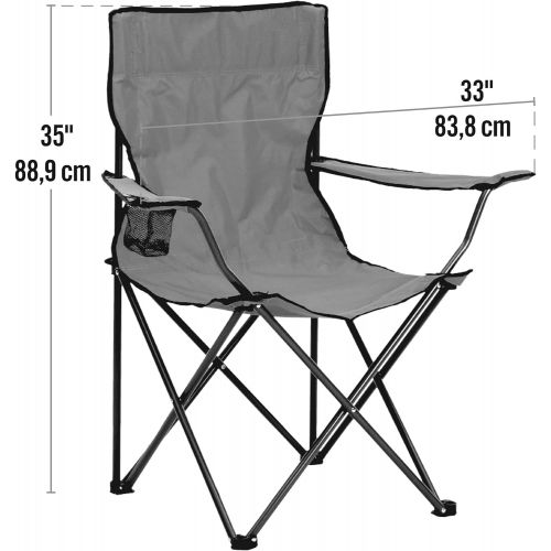  Quik Shade Quik Chair Portable Folding Chair with Arm Rest Cup Holder and Carrying and Storage Bag