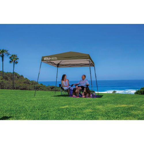  Quik Shade Solo Steel 9 x 9 ft. Slant Leg Canopy, Olive