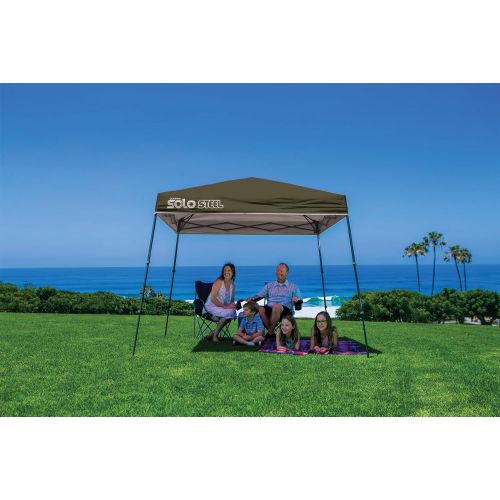  Quik Shade Solo Steel 9 x 9 ft. Slant Leg Canopy, Olive