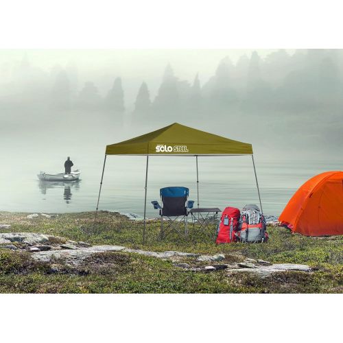  Quik Shade Solo Steel 9 x 9 ft. Slant Leg Canopy, Olive