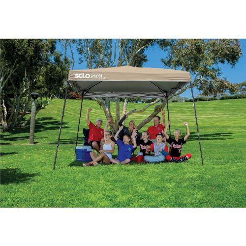  Quik Shade Solo Steel 11 x 11 ft. Slant Leg Canopy, Khaki