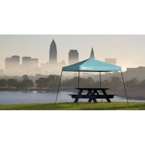  Quik Shade Solo Steel 10 x 10 ft. Slant Leg Canopy, Turquoise