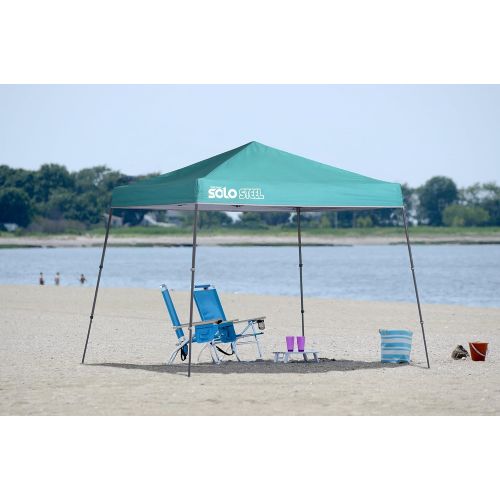  Quik Shade Solo Steel 10 x 10 ft. Slant Leg Canopy, Turquoise