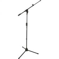 QuikLok A-514 Pro Series Heavy-Duty Tripod-Base Mic Stand with Telescopic Boom (Black)