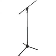 QuikLok A-512 Pro Series Heavy-Duty Tripod-Base Mic Stand with Fixed Boom (Black)