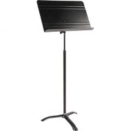 QuikLok MS-766 Orchestra Sheet Music Stand (Black, Chrome Telescoping Mast)