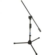 QuikLok A-305 Short Tripod Mic Stand with Fixed Length Boom (Black)