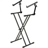 QuikLok T-22 Double Braced 2-Tier Adjustable Keyboard Stand