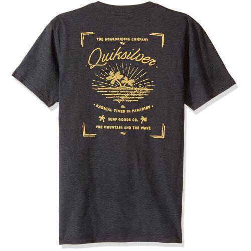 퀵실버 Quiksilver Mens Short Sleeve Logo T Shirt