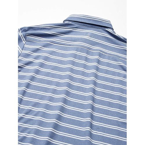 퀵실버 Quiksilver Mens Striped Reel Backlash Polo Knit Shirt