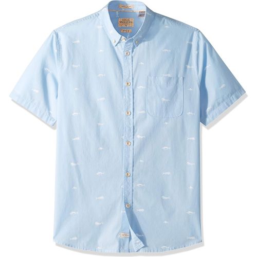 퀵실버 Quiksilver Waterman Mens Spun Reel Button Down Shirt