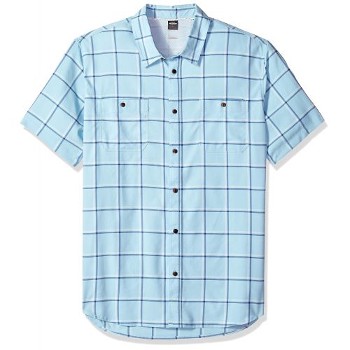 퀵실버 Quiksilver Mens Wake Plaid Button Down Shirt