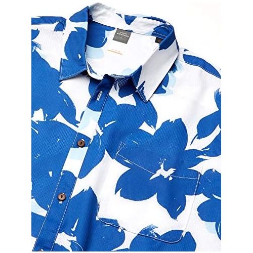 퀵실버 Quiksilver Mens Tech Floral Bomb Button Down Shirt