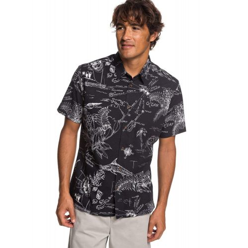 퀵실버 Quiksilver Mens Pacific Records Button Down Shirt