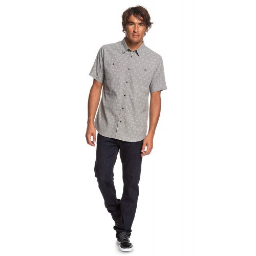 퀵실버 Quiksilver Mens Wake Manoa Rain Button Down Shirt