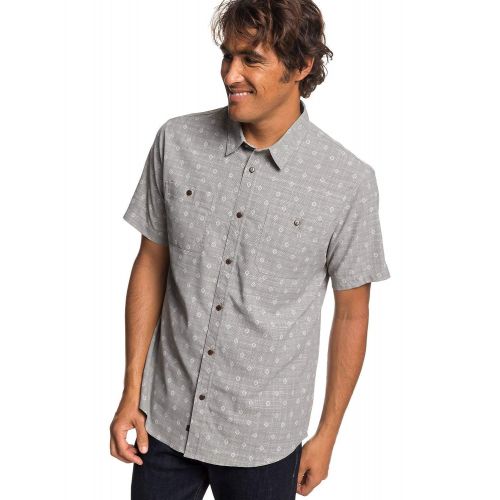 퀵실버 Quiksilver Mens Wake Manoa Rain Button Down Shirt