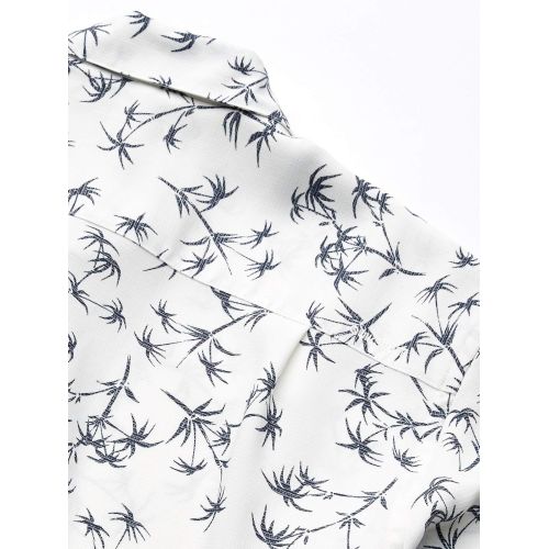 퀵실버 Quiksilver Mens Skinny Palms Button Down Shirt