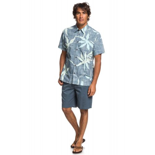 퀵실버 Quiksilver Mens Gully Floral Button Down Shirt