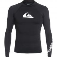 Quiksilver Mens All Time Long Sleeve Rashguard Swim Shirt UPF 50+, Black, XXL
