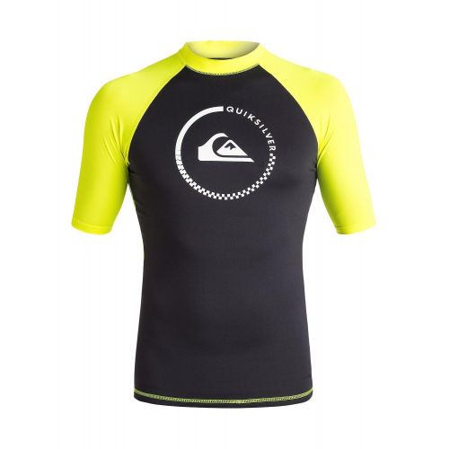 퀵실버 Quiksilver Mens Lock Up Short Sleeve Rash Guard