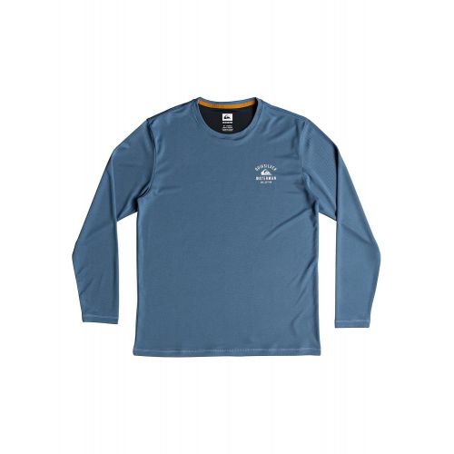 퀵실버 Quiksilver Mens Gut Check Long Sleeve Rashguard Swim Shirt UPF 50+