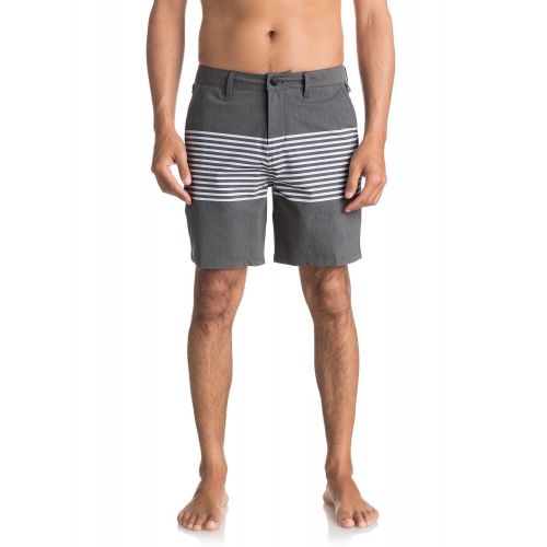 퀵실버 Quiksilver Mens Echo Stripe Amphibian 18 Hybrid Shorts