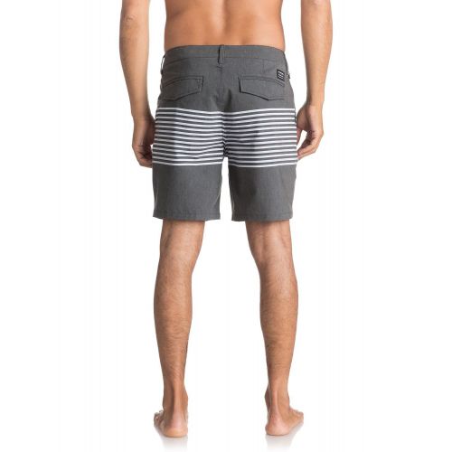 퀵실버 Quiksilver Mens Echo Stripe Amphibian 18 Hybrid Shorts