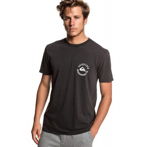 퀵실버 Quiksilver Mens SKULLED Short Sleeve, Black, M