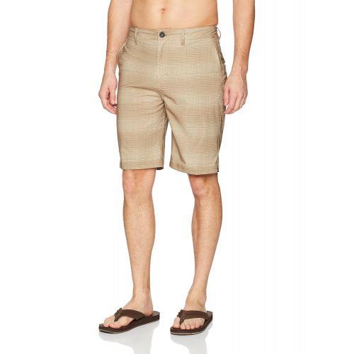 퀵실버 Quiksilver Mens Everyday Plaid Amphibian 21 Hybrid Short