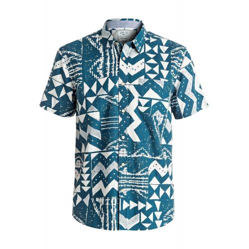 퀵실버 Quiksilver Mens East Cape Crowns Short Sleeve Woven Top