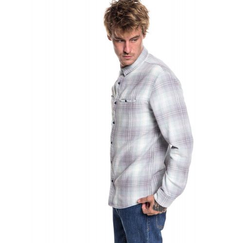 퀵실버 Quiksilver Mens Konga Pass Button Down Flannel Shirt