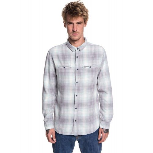 퀵실버 Quiksilver Mens Konga Pass Button Down Flannel Shirt