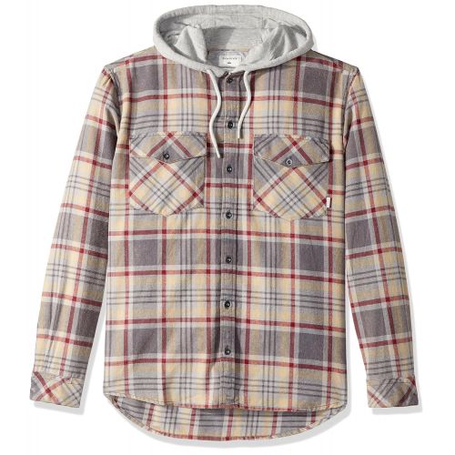 퀵실버 Quiksilver Mens Hooded Tang Flannel Shirt