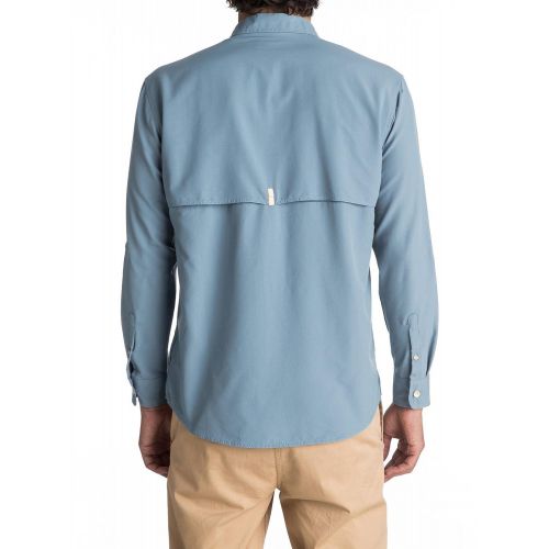퀵실버 Quiksilver Mens Trailblazing Long Sleeve Shirt with Back Vent