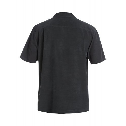 퀵실버 Quiksilver Waterman Mens Tahiti Palms 4 Woven Shirt, Black, XX-Large