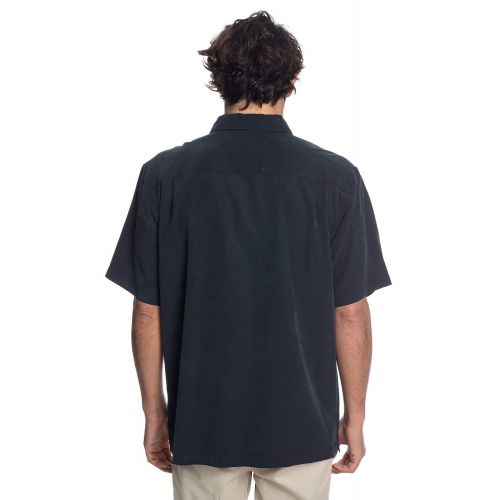 퀵실버 Quiksilver Waterman Mens Tahiti Palms 4 Woven Shirt, Black, XX-Large