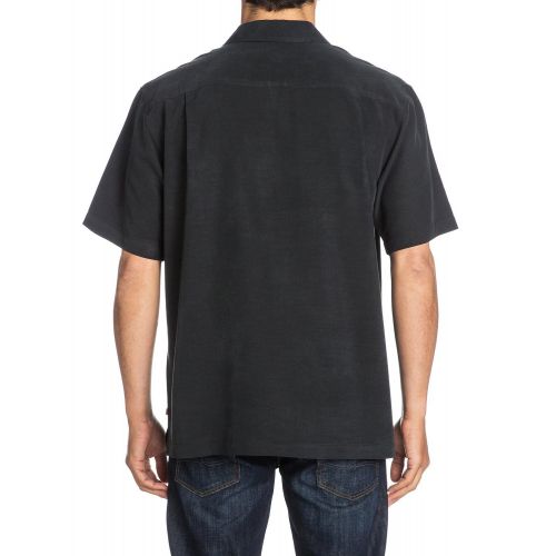 퀵실버 Quiksilver Waterman Mens Tahiti Palms 4 Woven Shirt, Black, XX-Large