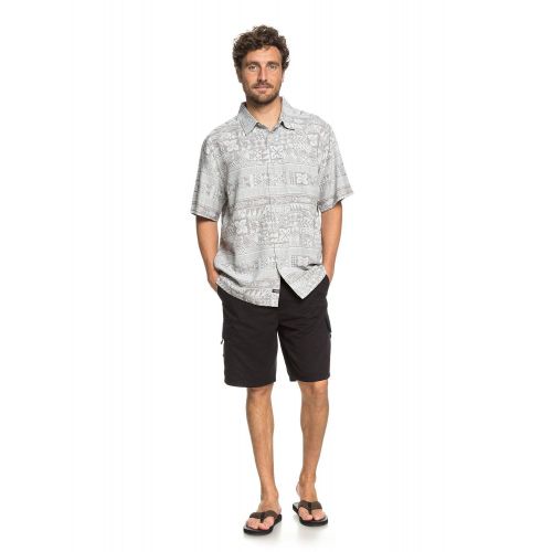 퀵실버 Quiksilver Mens Aku Fish Woven Top